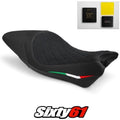 Ducati Monster 797 Seat Cover and Gel 2017-2019 2020 Black Luimoto Suede Carbon