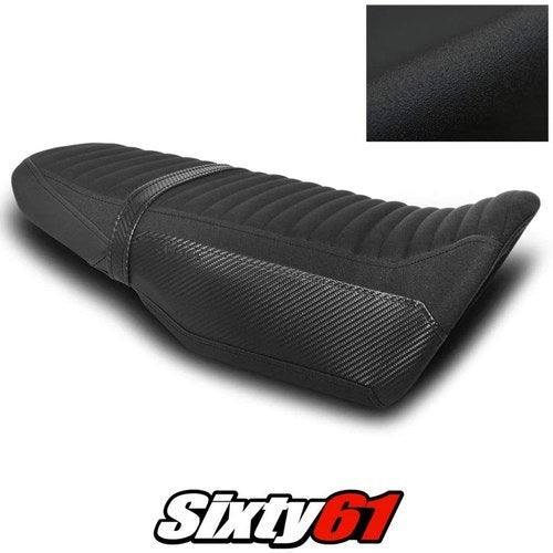 Honda Grom Seat Cover 2021-2024 2025 Front Black Luimoto Tec-Grip Suede Carbon
