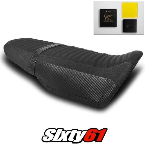 Honda Grom Seat Cover and Gel 2021-2024 2025 Black Luimoto Tec-Grip Suede Carbon