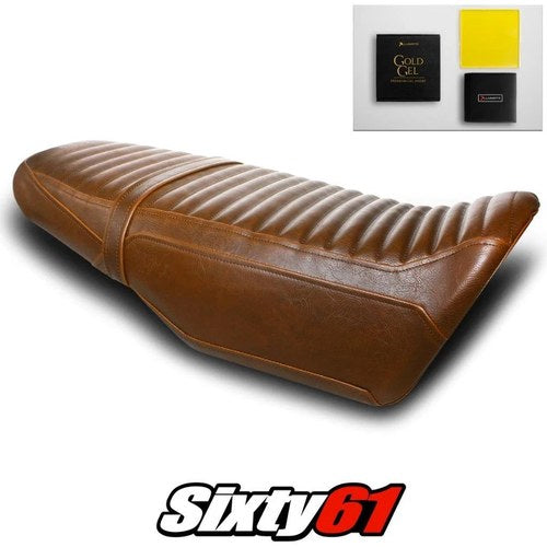 Honda Grom Seat Cover and Gel 2021-2023 2024 2025 Vintage Light Brown Luimoto