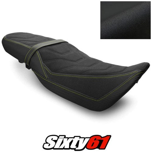 Honda Grom Seat Cover 2016-2019 2020 Black Yellow Stitch Luimoto Tec-Grip Carbon
