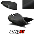 Triumph Speed Triple Seat Covers 2016-2021 Black Neon Green Luimoto Tec-Grip