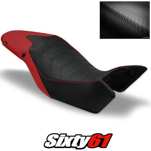 Triumph Speed Triple Seat Cover 2011-2013 2014 2015 Black Red Luimoto Carbon