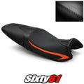 Triumph Speed Triple Seat Cover 2008 2009 2010 Black Orange Luimoto Carbon