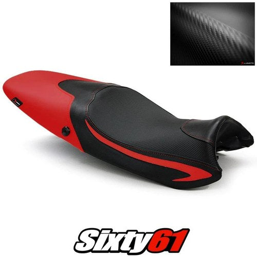 Triumph Speed Triple Seat Cover 2008 2009 2010 Black Red Luimoto Carbon