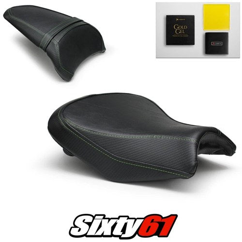 Kawasaki Ninja 650 Seat Covers and Gel 2017-2024 2025 Black Green Luimoto Carbon