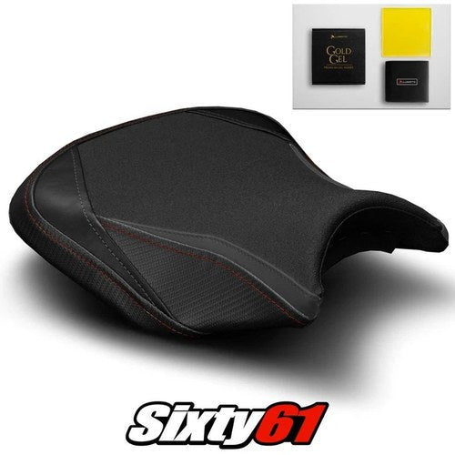 Kawasaki Ninja 650 Seat Cover and Gel 2017-2025 2026 Black Red Luimoto Tec-Grip