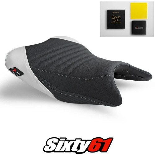 Kawasaki Ninja 400 Seat Cover and Gel 2018-2021 2022 2023 White Luimoto Tec-Grip