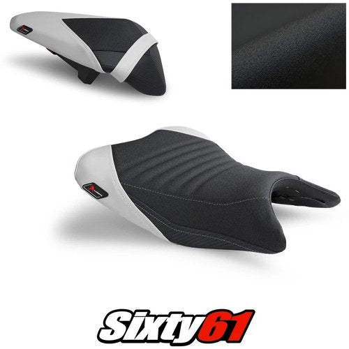 Kawasaki Ninja 400 Seat Covers 2018-2020 2021 2022 2023 White Luimoto Tec-Grip