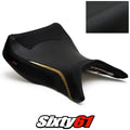 Kawasaki Ninja ZX12R Seat Cover 2000-2004 2005 2006 Black Gold Luimoto Tec-Grip