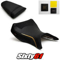Kawasaki Ninja ZX12R Seat Covers and Gel 2000-2006 Black Gold Luimoto Tec-Grip