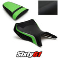 Kawasaki Ninja ZX12R Seat Covers 2000-2003 2004 2005 2006 Green Luimoto Tec-Grip