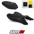 Yamaha MT-07 Seat Covers and Gel 2018-2024 Black Blue Luimoto Tec-Grip Suede