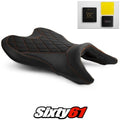 Yamaha MT-07 Seat Cover Gel 2018-2023 2024 Black Orange Luimoto Tec-Grip Suede