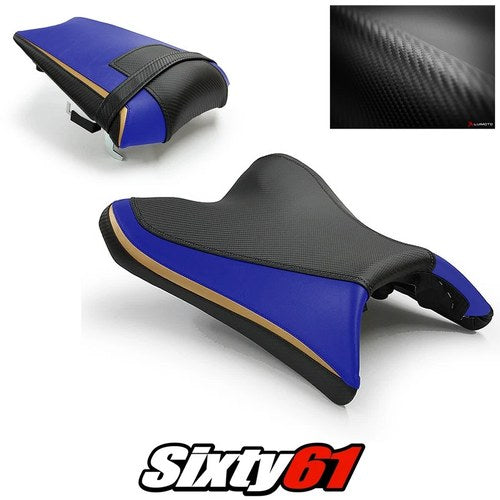 Yamaha FZ8 Fazer 8 Seat Covers 2010-2013 2014 2015 2016 Blue Luimoto Carbon
