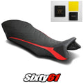 MV Agusta Rivale 800 Seat Cover and Gel 2013-2017 2018 Black Red Luimoto Suede