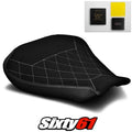 MV Agusta F4 Seat Cover and Gel 2010-2019 2020 Black White Stitch Luimoto Suede
