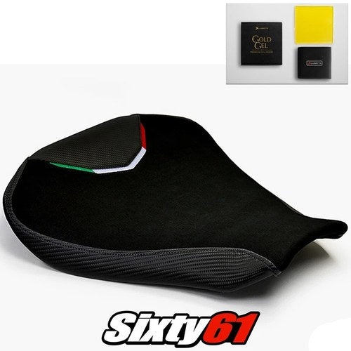 MV Agusta F4 Seat Cover and Gel 2010-2017 2018 2019 2020 Black Luimoto Suede