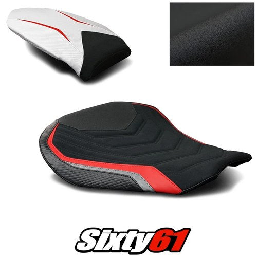 MV Agusta F4 Seat Covers 2010-2016 2017 2018 2019 2020 Black White Luimoto Suede