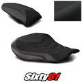 MV Agusta F4 Seat Covers 2010-2016 2017 2018 2019 2020 Black Red Luimoto Suede
