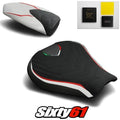 MV Agusta F3 675 800 Seat Covers and Gel 2012-2020 Black White Luimoto Suede