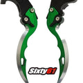 Kawasaki ZX6R Levers 2007-2013 2014 2015 2016 2017 2018 Brake Clutch Green Blade