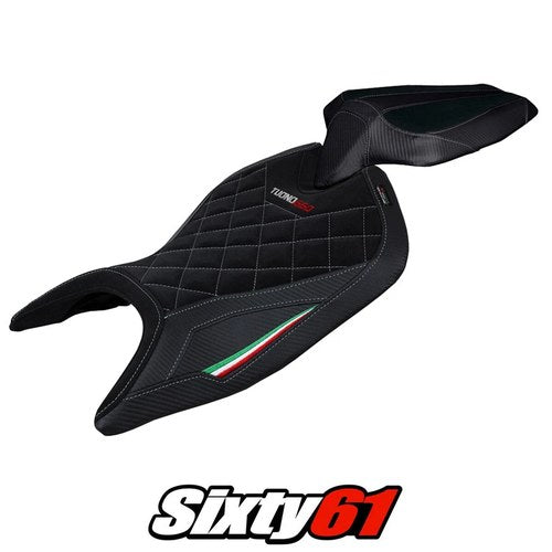 Aprilia Tuono 660 2021-2025 2026 Seat Cover Tappezzeria Velvet Italy Flag Black
