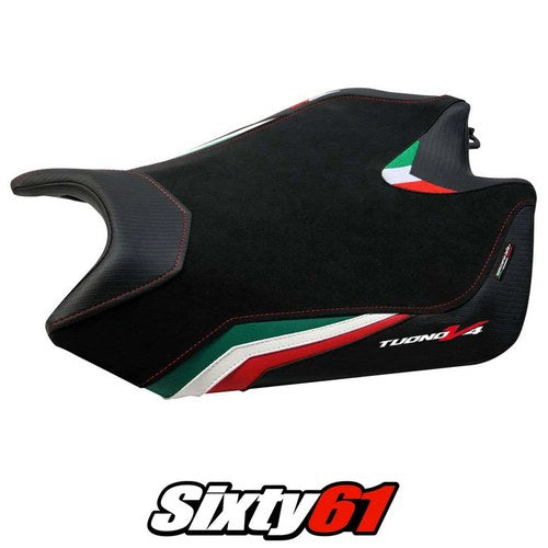 Aprilia Tuono V4 2011-2019 2020 Seat Cover Tappezzeria Velvet Italy Flag Black