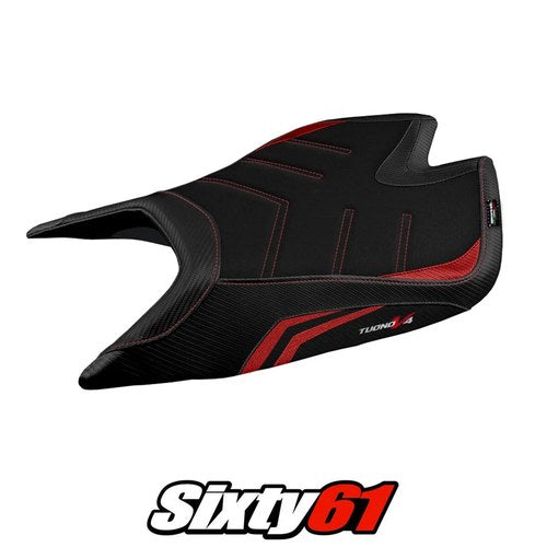 Aprilia Tuono V4 Factory 2021-2026 Seat Cover Tappezzeria Ultragrip Red Black