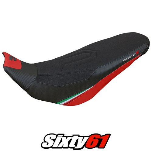Ducati Desert X Rally Seat Cover Tappezzeria Keren Comfort 2022-2025 Red Black