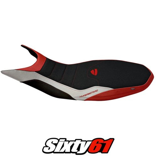 Ducati Hypermotard 821 939 Seat Cover Tappezzeria 2013-2018 Ultragrip Red White