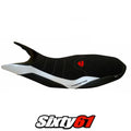 Ducati Hypermotard 821 939 Seat Cover Tappezzeria 2013-2018 Comfort White Black