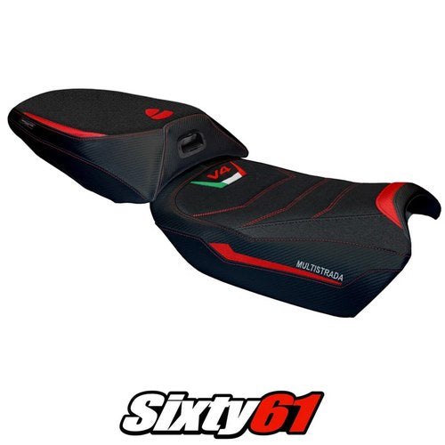Ducati Multistrada V4 Rally Heat Seat Cover Tappezzeria 2025 Ultragrip Red Black