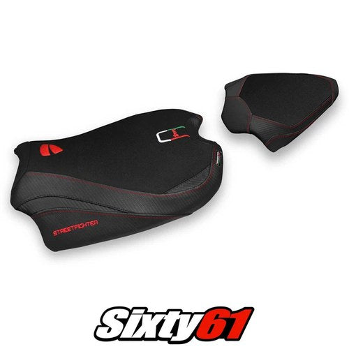 Ducati Streetfighter V4 Seat Cover Tappezzeria 2020 2021 2022 2023 2024 Black