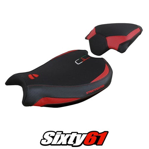 Ducati Streetfighter V2 Seat Cover Tappezzeria 2022 2023 2024 Comfort Red Black