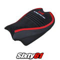 Ducati Streetfighter V4 Seat Cover Tappezzeria 2020-2024 Velvet Red Black SpEd