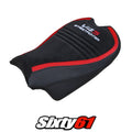 Ducati Streetfighter V4 S Seat Cover Tappezzeria 2020-2024 Velvet Red Black SpEd