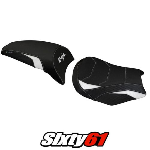 Kawasaki Ninja 650 Z650 2017-2026 Seat Cover Tappezzeria Comfort White Black