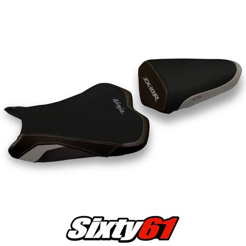 Kawasaki Ninja ZX10R 2008 2009 2010 Seat Cover Tappezzeria Comfort Grey Black