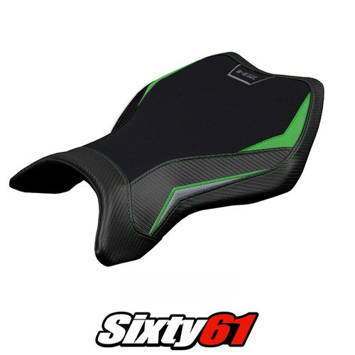 Kawasaki Ninja H2 H2R 2015-2024 2025 2026 Seat Cover Tappezzeria Green Silver