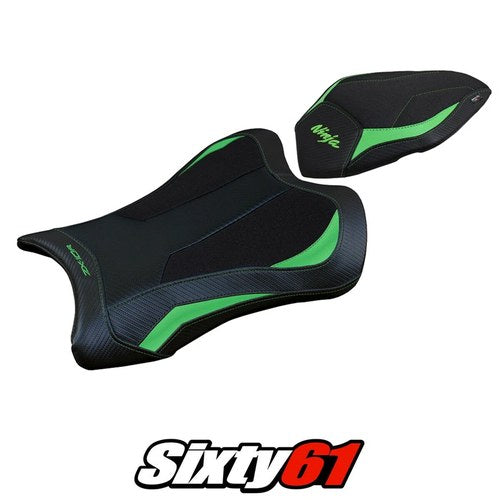 Kawasaki Ninja ZX10R 2021-2025 2026 Seat Cover Tappezzeria Ultragrip Green Black