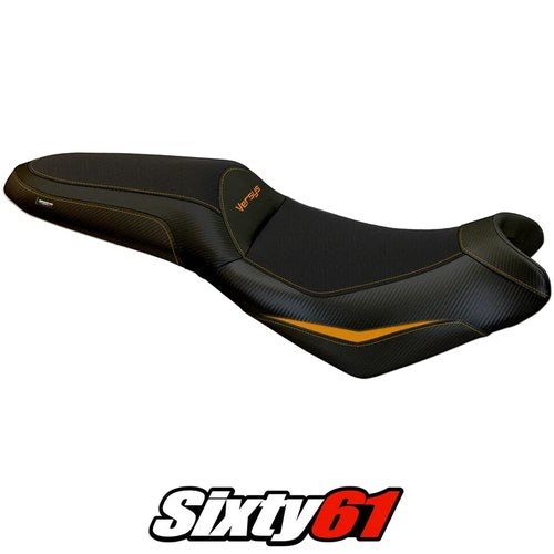 Kawasaki Versys 650 2007-2022 2023 2024 2025 Seat Cover Tappezzeria Orange Black
