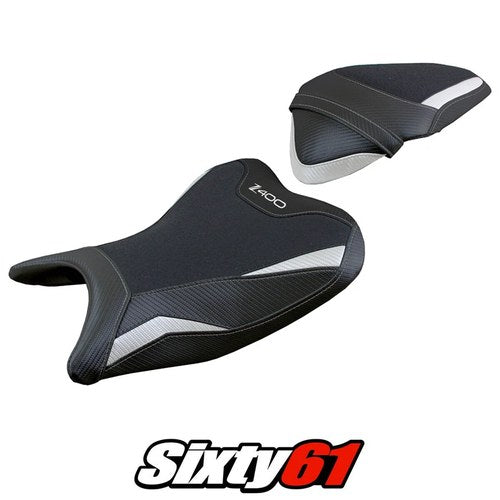 Kawasaki Z400 2018-2021 2022 2023 Seat Cover Tappezzeria Ultragrip White Black