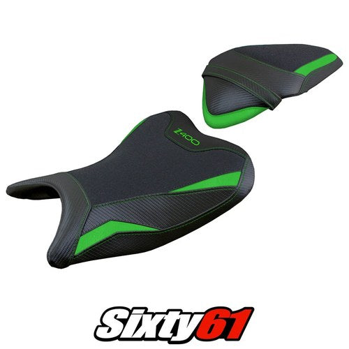 Kawasaki Z400 2018-2021 2022 2023 Seat Cover Tappezzeria Ultragrip Green Black
