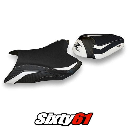 Kawasaki Z800 2013 2014 2015 2016 Seat Cover Tappezzeria White Black