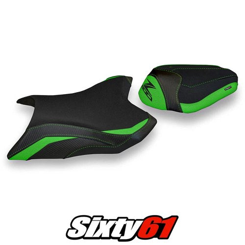 Kawasaki Z800 2013 2014 2015 2016 Seat Cover Tappezzeria Comfort Green Black