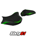 Kawasaki Z900 2017-2022 2023 2024 Seat Cover Tappezzeria Ultragrip Green Black