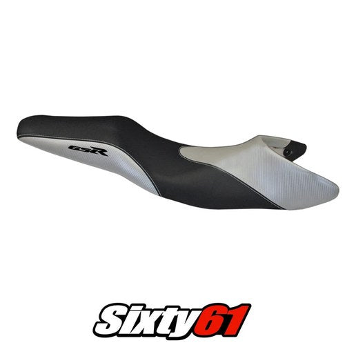 Suzuki Gsr 600 2006 2007 2008 2009 2010 2011 Seat Cover Tappezzeria Silver Black