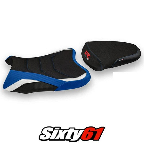 Suzuki Gsxr 600 750 2006 2007 Seat Cover Tappezzeria Ultragrip Blue White Black
