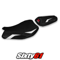 Suzuki Gsxr 1000 2017-2019 2020 2021 2022 2023 Seat Cover Tappezzeria White Blk